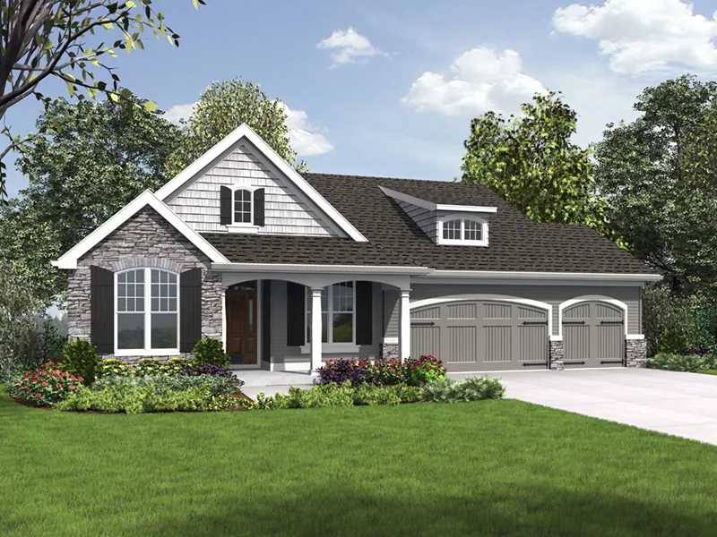 Country House Plan Front of Home - Mandy Lane Country Home 011D-0608 - Shop House Plans and More