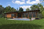 Beach & Coastal House Plan Rear Photo 01 - Reza Modern Ranch Home 011D-0610 - Shop House Plans and More