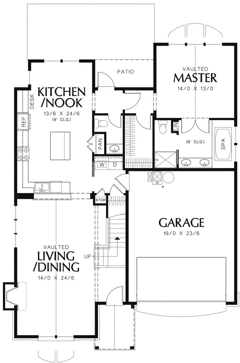 Country Home Plan First Floor 011D-0626