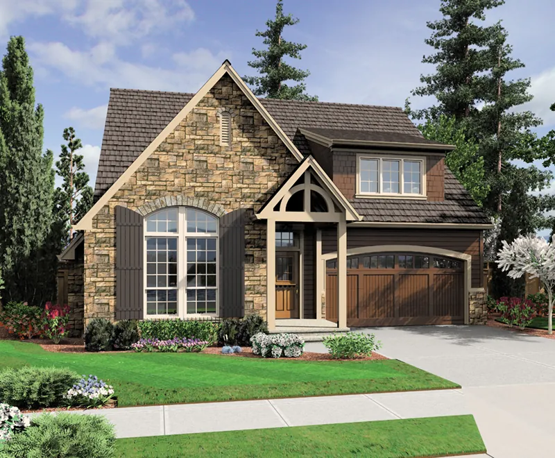 Cabin & Cottage House Plan Front of Home - Gregory Park Craftsman Home 011D-0626 - Search House Plans and More