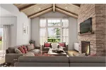 Cabin & Cottage House Plan Great Room Photo 01 - Mercer Way Modern Farmhouse 011D-0627 - Shop House Plans and More