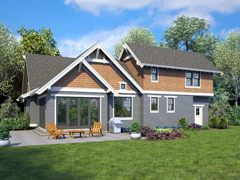 Shingle House Plan Rear Photo 03 - Johnstone Bungalow Home 011D-0647 - Search House Plans and More