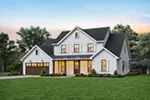Florida House Plan Front of Home - Majors Creek Modern Farmhouse 011D-0653 - Shop House Plans and More
