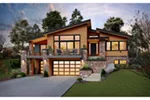 Rustic House Plan Front of Home - Mesquite Ridge Modern Home 011D-0655 - Shop House Plans and More