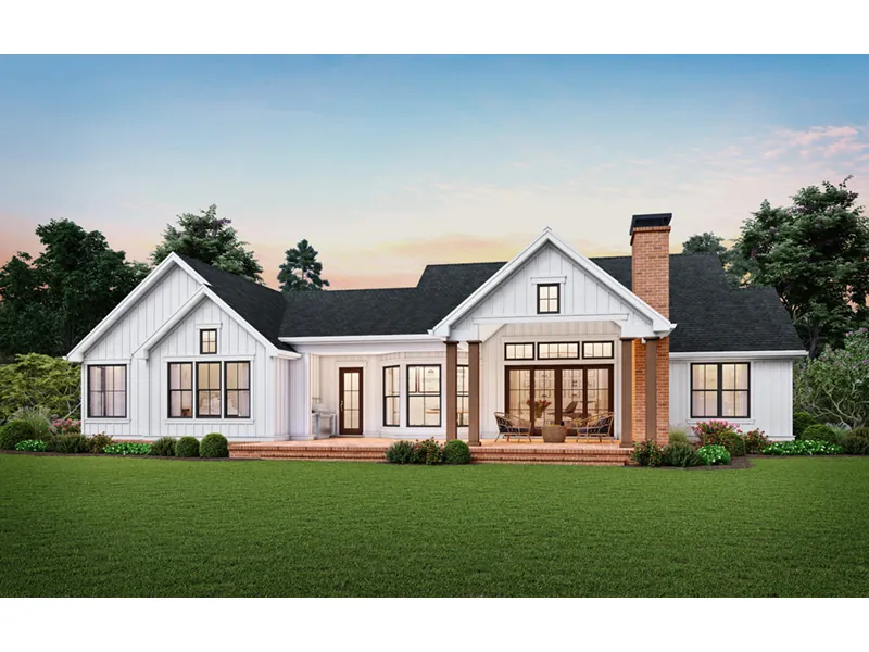 Beach & Coastal House Plan Rear Photo 01 - Romney Creek Modern Farmhouse 011D-0662 - Shop House Plans and More