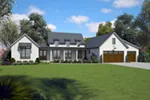 Ranch House Plan Front of Home - 011D-0666 - Shop House Plans and More