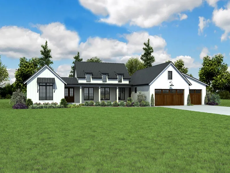 Ranch House Plan Front Photo 05 - 011D-0666 - Shop House Plans and More