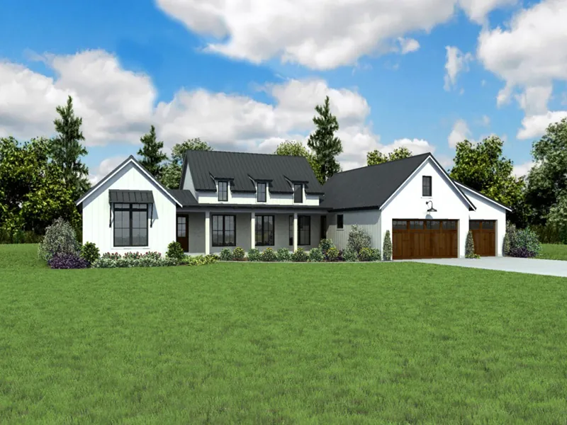 Ranch House Plan Front Photo 06 - 011D-0666 - Shop House Plans and More