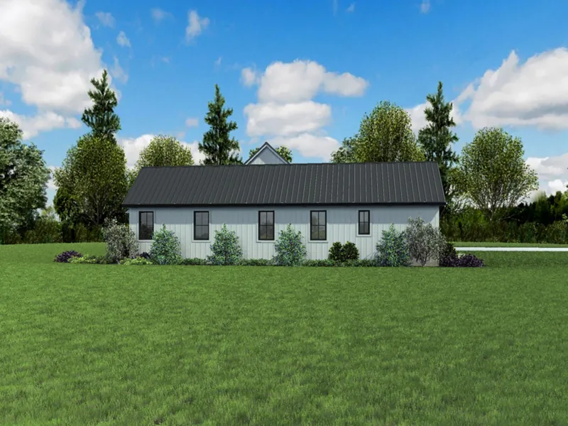 Ranch House Plan Side View Photo 01 - 011D-0666 - Shop House Plans and More