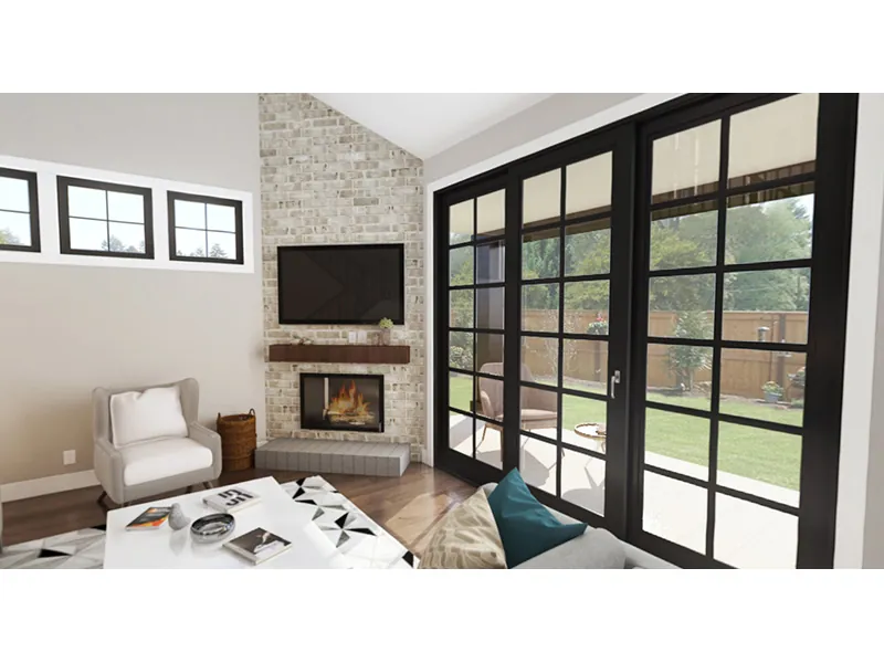 Modern House Plan Family Room Photo 01 - 011D-0692 - Shop House Plans and More