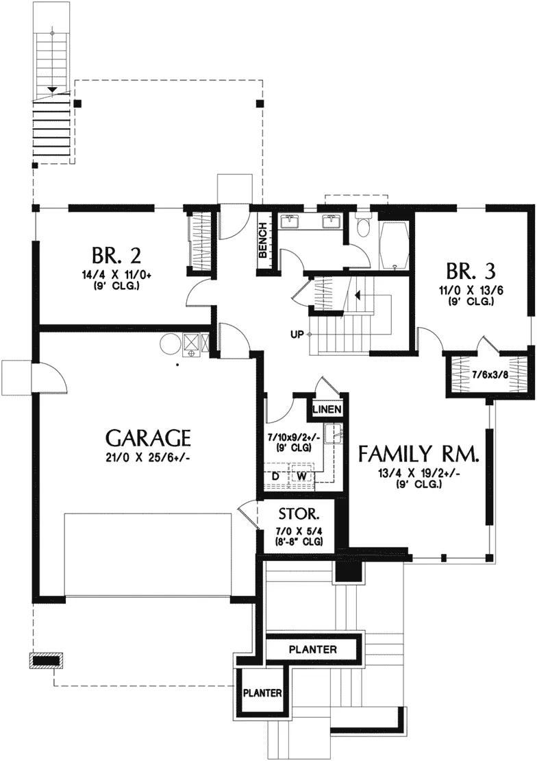 Lake House Plan First Floor - 011D-0695 | House Plans and More