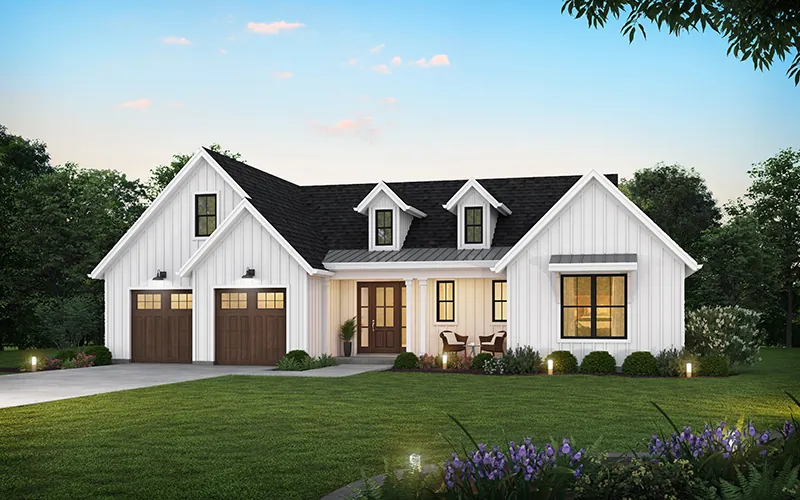 Ranch House Plan Front of Home - 011D-0704 - Shop House Plans and More
