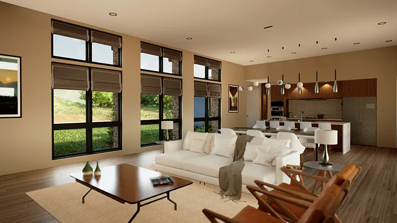 Modern House Plan Great Room Photo 02 - 011D-0706 | House Plans and More