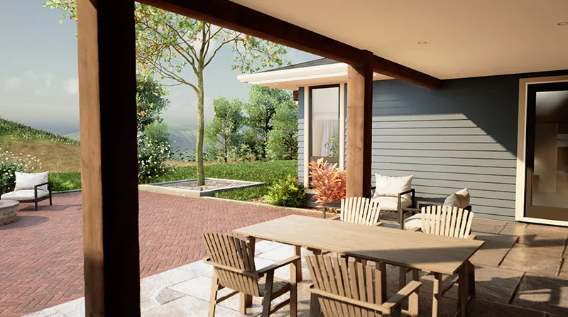 Modern House Plan Patio Photo - 011D-0706 | House Plans and More