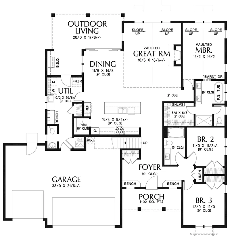 Southern Home Plan First Floor 011D-0710