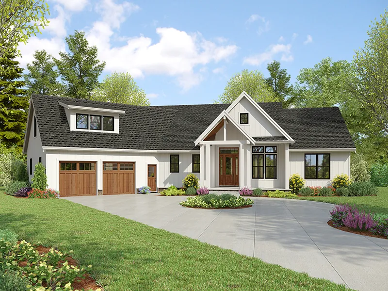 Southern House Plan Front of Home - Kayak Creek Modern Farmhouse 011D-0712 - Search House Plans and More