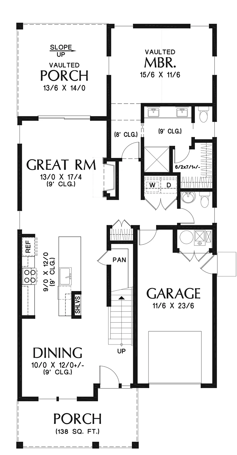 Modern House Plan First Floor - 011D-0715 - Shop House Plans and More