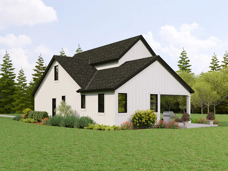 Modern House Plan Rear Photo 03 - 011D-0715 - Shop House Plans and More