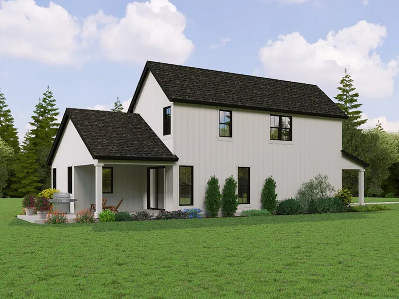 Modern House Plan Side View Photo 01 - 011D-0715 - Shop House Plans and More