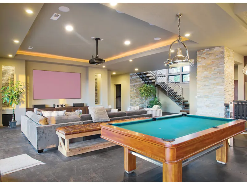 Ranch House Plan Basement Photo 02 - Castlerock Manor Luxury Home 011S-0018 - Search House Plans and More