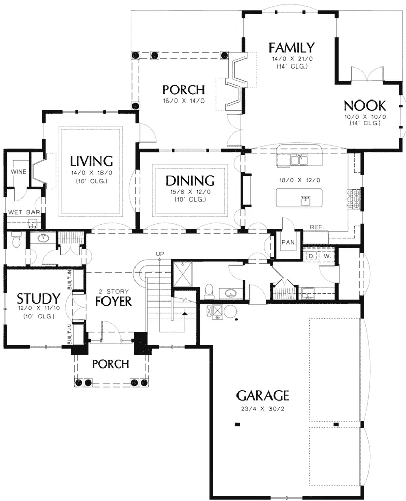 Florida House Plan First Floor - Vreeland Luxury Home 011S-0035 - Shop House Plans and More