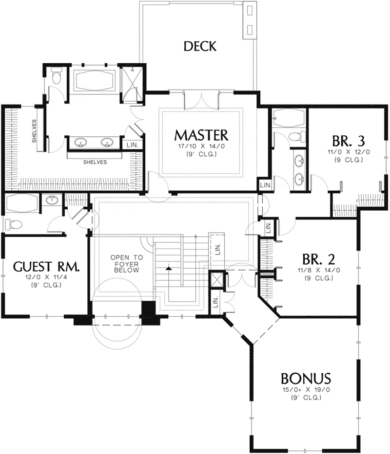 Florida House Plan Second Floor - Vreeland Luxury Home 011S-0035 - Shop House Plans and More
