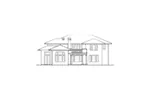 Florida House Plan Rear Elevation - Vreeland Luxury Home 011S-0035 - Shop House Plans and More