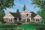 Craftsman House Plan Front of Home - Grand Hollow Craftsman Home 011S-0037 - Search House Plans and More