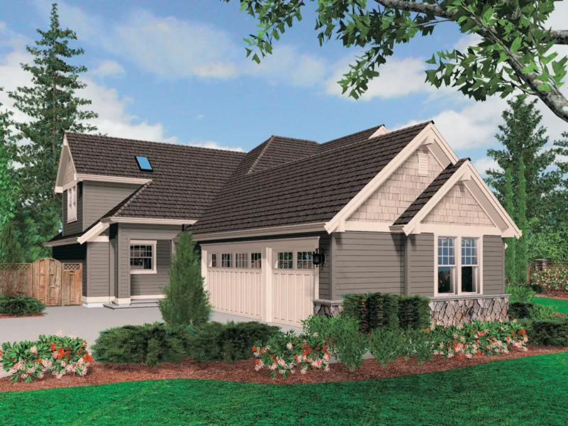 Craftsman House Plan Side View Photo - Grand Hollow Craftsman Home 011S-0037 - Search House Plans and More