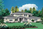 Prairie House Plan Front Image - Sidney Manor Luxury Home 011S-0040 - Shop House Plans and More