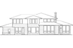 Prairie House Plan Rear Elevation - Sidney Manor Luxury Home 011S-0040 - Shop House Plans and More