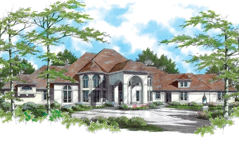 Florida House Plan Front of Home - 011S-0051 - Shop House Plans and More