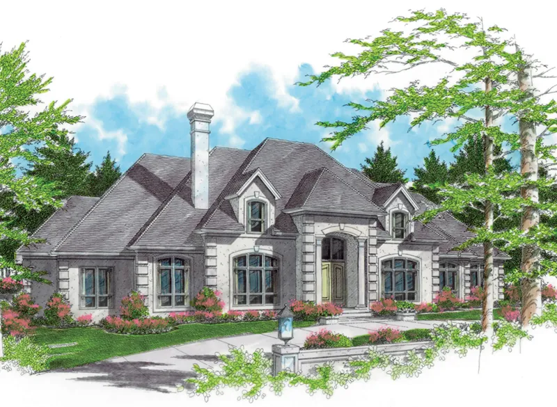 Traditional House Plan Front of Home - 011S-0056 - Shop House Plans and More