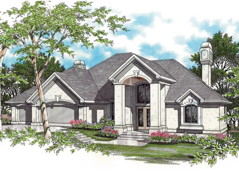 European House Plan Front Image - 011S-0064 - Shop House Plans and More