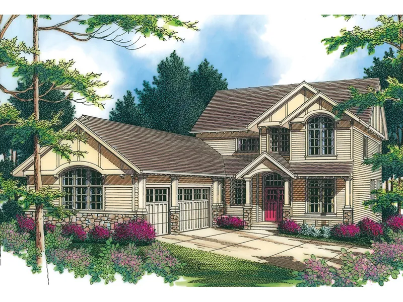 Rustic House Plan Front Image - Napier Lane Craftsman Home 011S-0072 - Shop House Plans and More