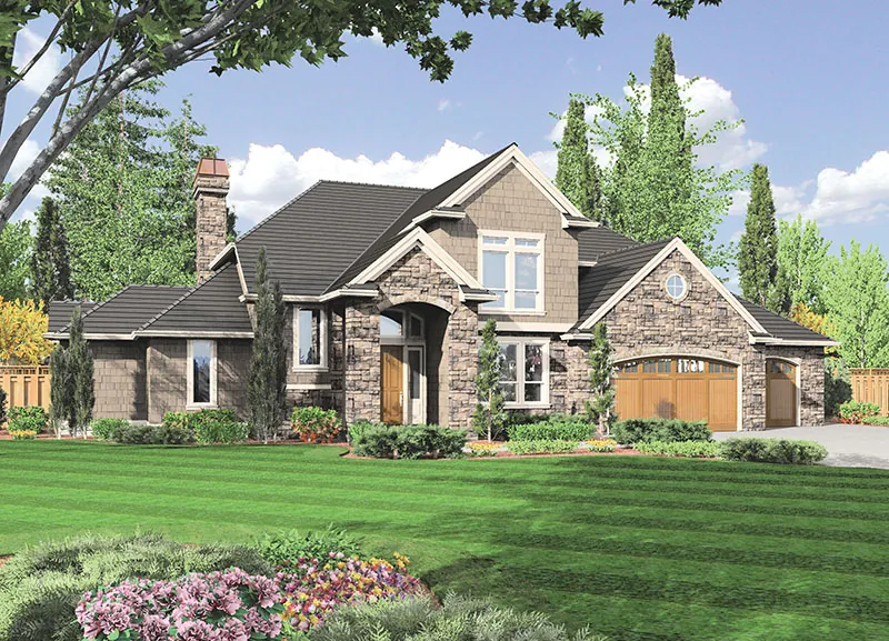 Rustic House Plan Front Image - 011S-0074 - Shop House Plans and More