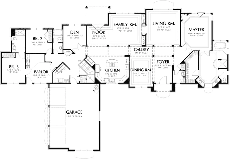 Luxury Home Plan First Floor 011S-0076