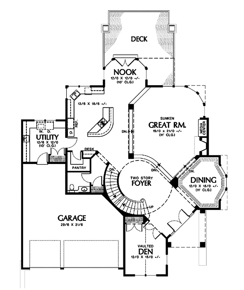 Cape Cod & New England House Plan First Floor - 011S-0077 - Shop House Plans and More
