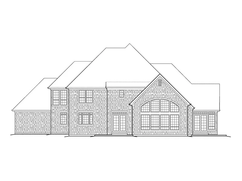 Craftsman House Plan Rear Elevation - 011S-0081 - Shop House Plans and More