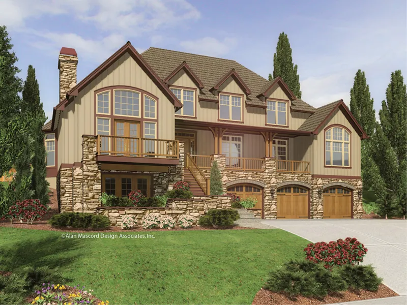 Rustic House Plan Front Image - 011S-0083 - Shop House Plans and More