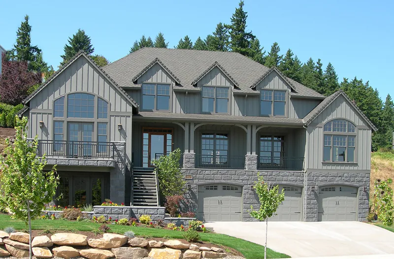 Rustic House Plan Front of Home - 011S-0083 - Shop House Plans and More