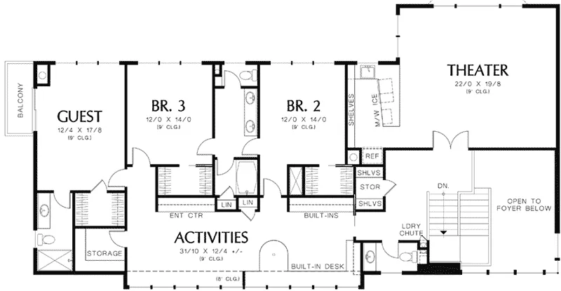 Modern Home Plan Second Floor 011S-0085