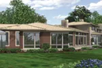 Craftsman House Plan Rear Photo 04 - Demarco Luxury Prairie Home 011S-0085 - Search House Plans and More