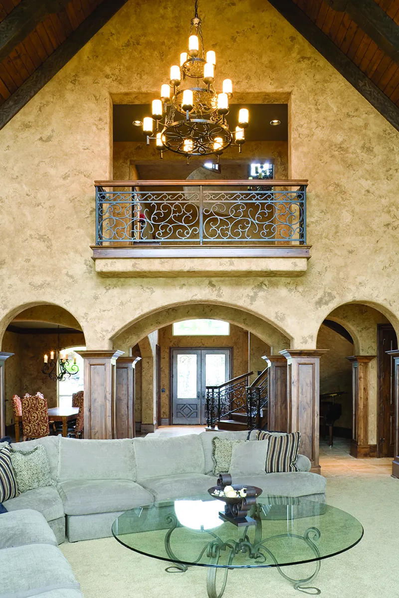Luxury House Plan Living Room Photo 01 - 011S-0086 - Shop House Plans and More