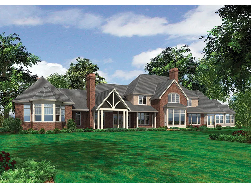 Luxury House Plan Color Image of House - 011S-0086 - Shop House Plans and More