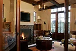 Mediterranean House Plan Fireplace Photo 01 - DeMere Luxury European Home 011S-0088 - Search House Plans and More