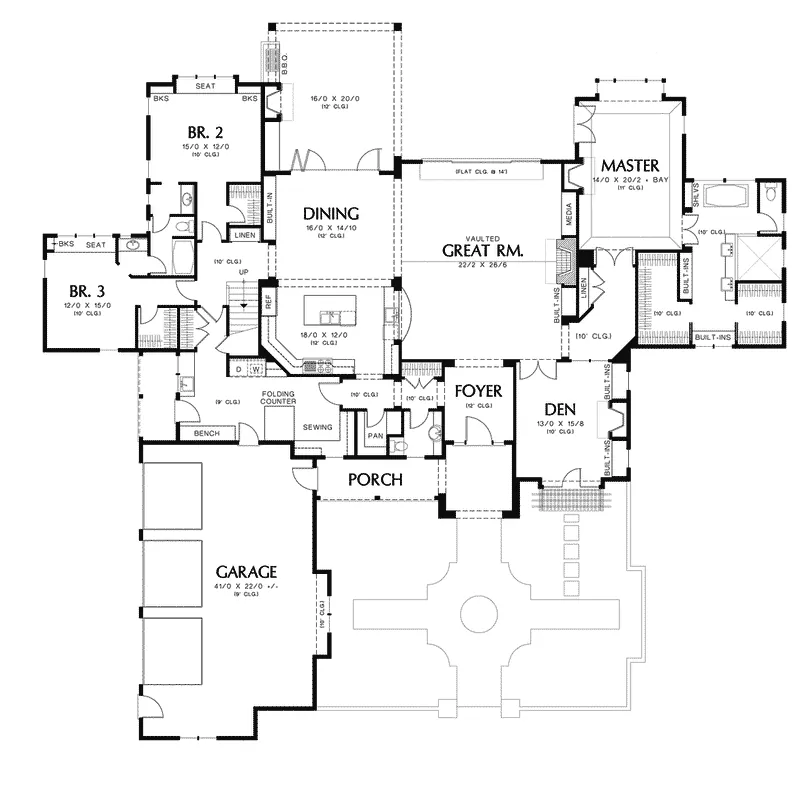 Mediterranean House Plan First Floor - DeMere Luxury European Home 011S-0088 - Search House Plans and More