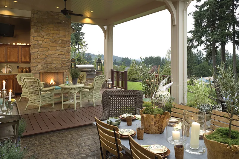Mediterranean House Plan Outdoor Living Photo 03 - DeMere Luxury European Home 011S-0088 - Search House Plans and More