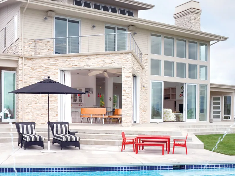 Vacation House Plan Rear Photo 01 - Perdana Luxury Modern Home 011S-0090 - Shop House Plans and More