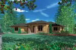 Contemporary House Plan Front of Home - 011S-0093 - Shop House Plans and More